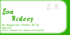 eva mikecz business card